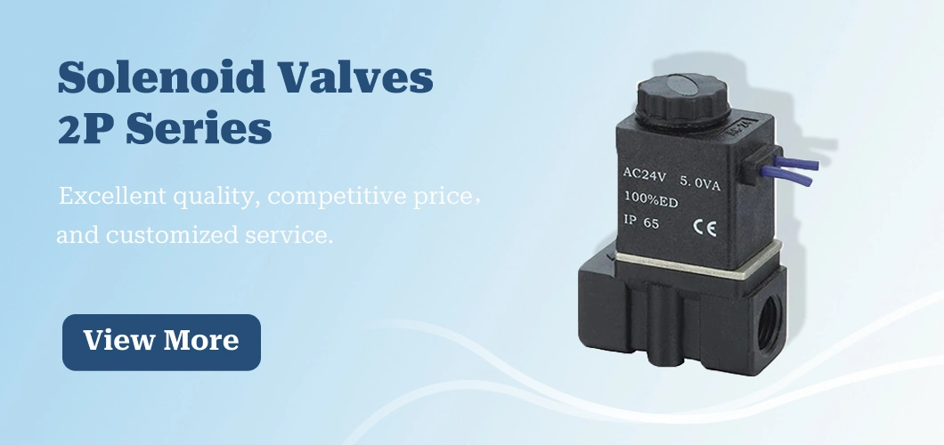 Normally Closed Electromagnetic Valve for Air Solenoid Valve 2p025-08 DC24V 1/4" G 2 Way Electric Solenoid Valve Plastic Nc Inert Gas, Liquid, Water China